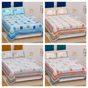 Lençol de cama com estampa extravagante, conjunto de cama com capa de edredom 100% algodão, ideal para mulheres