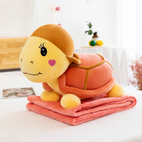 Nouvelle couverture douce 3-en-1 en peluche de lion, jouet en peluche, poupée, pour bureau, voiture, sieste, en coton PP, pour climatiseur