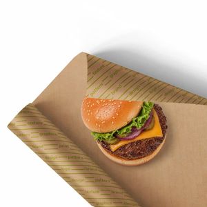 Papier alimentaire anti-graisse SOFT 40 gr. Havane - Fond de scène personnalisé Havane et logo 1/2 couleur - Vendu au kg, MOQ 100 kg - 1 couleur - Product Image 1