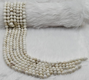 Cuentas de Howlite Natural de Cobre Blanco Roto de Calidad Superior, Redondas de 8mm, Cristal Premium para la Fabricación de Joyas - Product Image 6