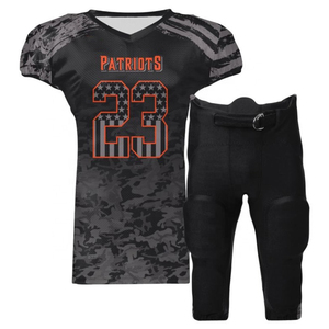 Uniforme de football américain personnalisé 2025, nouveau design respirant 100% polyester, noms et numéros d'équipe d'été, manches courtes - Product Image 4
