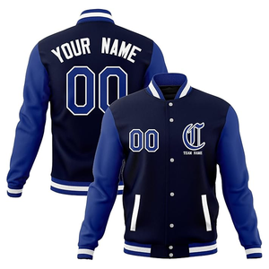 Best Quality Custom Split Letterman <b>Bomber</b> Windbreaker <b>Jacket</b> Coat <b>Varsity</b> Baseball Design Adult Youth Lightweight Canvas Winter - Product Image 1
