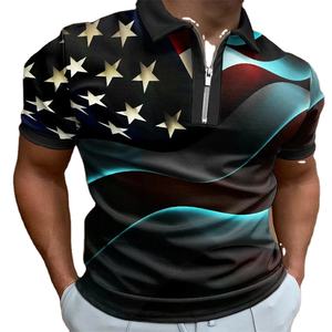 2023 verano ropa de hombre Polos moda solapa camiseta 3D estampado de secado rápido Golf Casual manga corta Tops ropa de calle de lujo - Product Image 1