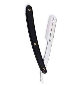 Maquinilla de afeitar recta Cuchillas de afeitar de un solo filo Mango de madera ligero Maquinilla de afeitar de garganta cortada para peluquero - Product Image 5