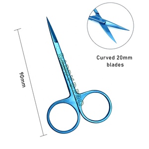 Ciseaux ophtalmiques pour iris, micro-ciseaux chirurgicaux pour les yeux, droits et courbés, instruments chirurgicaux de précision en acier inoxydable, CE ISO - Product Image 2
