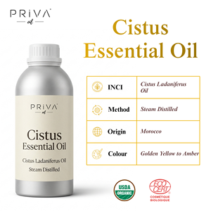 Aceite Esencial de Cistus Ladaniferus Orgánico 100% Puro, Cosechado en Estado Silvestre, Destilado al Vapor, a Granel, Ecocert, Marruecos, Venta al por Mayor, Natural - Product Image 2