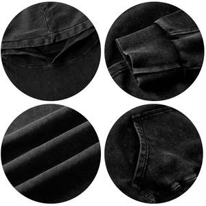Sudaderas con capucha para hombre personalizadas 100% algodón peso pesado Boxy Vintage Streetwear Sudadera con capucha de gran tamaño sudaderas con capucha lavadas con ácido para hombre - Product Image 5