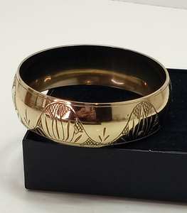 Brazalete de latón crudo de 69mm, brazalete de incrustaciones, brazalete de canal en blanco, pulsera ancha hecha a mano, latón crudo - Product Image 3