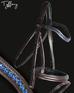 Custom Crystal Wave Brida al por mayor profesional equino Halter tachuela montando headstall equipo ecuestre caballo brida - Product Image 1