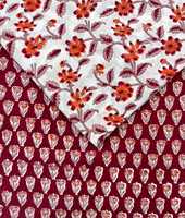 Tissu en coton pur doux 60x60, imprimé à la main traditionnel indien, pour robes d'été, chemises et sacs