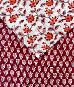 Tissu en coton imprimé à la main, 60x60, tissu de course, imprimé traditionnel de Jaipur, tissu en coton - Product Image 4