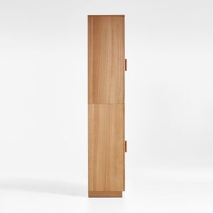 Calypso 144-Piece Natural Wood Glass-Door <b>Storage</b> <b>Cabinet</b> Set Minimalist Antique Design for Home <b>Dining</b> Entry Display Sideboard - Product Image 6