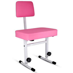 5 Core Piano Bench 3 Padded Cushioned <b>Stool</b> w Backrest Heavy Duty Musician Chair Height Adjustable - Product Image 1