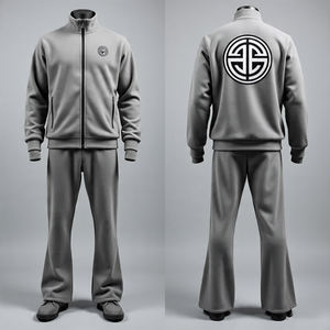 Nouvel ensemble de survêtement d'hiver uni pour homme / Streetwear ample avec sweat à capuche et pantalon de survêtement à taille élastique / Ensemble oversize uni pour homme - Product Image 3