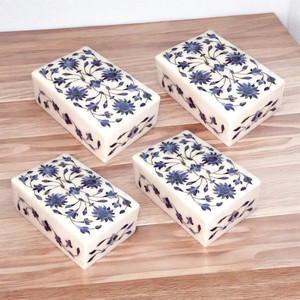 Boîte à bijoux en marbre vadrouille élégante faite à la main décor moderne et traditionnel du fournisseur indien de l'Inde à vendre - Product Image 2