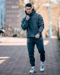 ชุดวอร์มมีฮู้ดสำหรับผู้ชาย ผ้าเนื้อบางเบา ระบายอากาศได้ดี เหมาะสำหรับเล่นโยคะ เดินทาง และสวมใส่ในชีวิตประจำวัน - Product Image 3