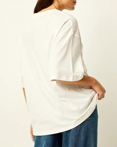 Camiseta extragrande con logotipo de calidad superior para mujer, camiseta transpirable de punto de algodón con estampado gráfico, destino, ajuste holgado, Invierno - Product Image 4