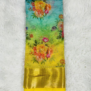 Hermoso Sari impreso digital Kanchi Kota - Product Image 1