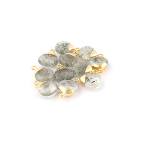 Connecteur pour bijoux en forme de cœur Connecteur à breloques à simple caution en quartz Plaqué or Boucle d'oreille à faire soi-même Pendentif Connecteur - Product Image 2