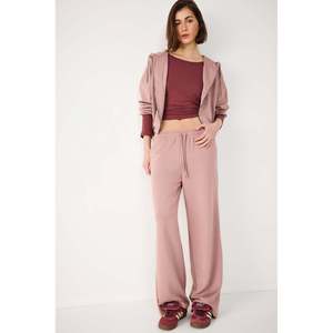 Pantalon décontracté en coton coupe droite - Product Image 2