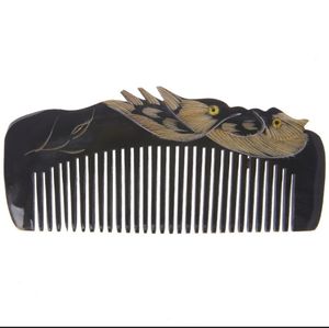 Cuerno de Búfalo, peines al por mayor de Búfalo, peines de cuerno antiestáticos naturales para regalos de vacaciones, artesanías de media luna - Product Image 4