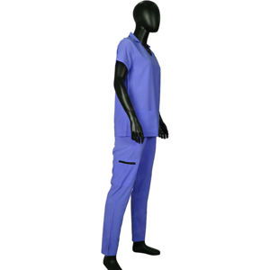 Conjuntos de uniformes de enfermería para mujeres y hombres, conjunto de uniformes de enfermera para Hospital, Doctor, Top y pantalones con múltiples bolsillos - Product Image 3