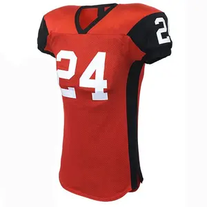 เสื้อฟุตบอลผู้ใหญ่อเมริกันใส่สบายแขนสั้นผ้าสแปนเด็กซ์/ โพลีเอสเตอร์ปรับแต่งได้ - Product Image 2