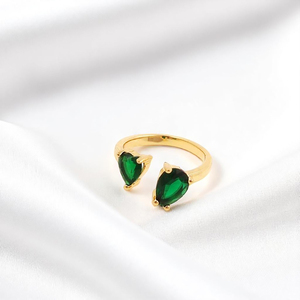 New Custom <b>Ring</b> Jewelry Pear and Heart Gemstone <b>Adjustable</b> <b>Ring</b> For Women Wholesale <b>Ring</b> Jewelry - Product Image 5