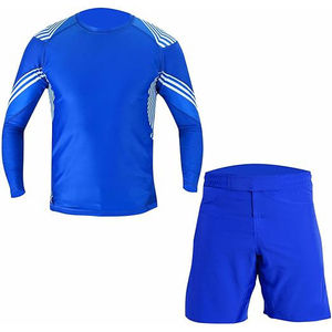T-shirts de compression personnalisés de haute qualité pour hommes, en polyester sublimé, pour la salle de sport, le fitness, à séchage rapide, ensemble de t-shirts et de shorts - Product Image 1