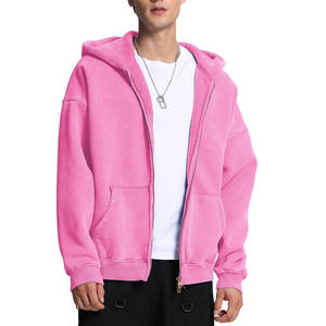 Sweats à capuche en coton French Terry de haute qualité pour hommes, style streetwear OEM, effet délavé vintage, design zippé - Product Image 2