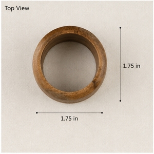 Ronds de serviette en bois, design rustique, supports de rangement pour vaisselle, finition bois sculpté - Product Image 4
