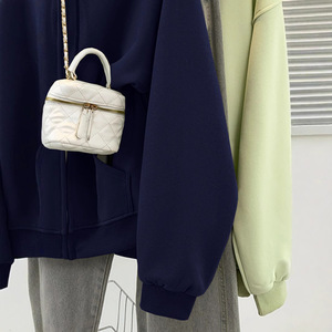 Sudadera con capucha de lana para mujer Sudadera con capucha informal bordada personalizada Jersey liso Mujeres OEM Zip up Sudaderas con capucha y sudaderas DDP Envío - Product Image 4