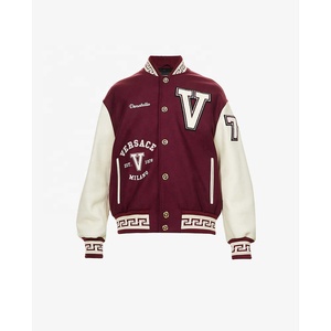 Chaqueta universitaria de pana de OEM para hombre, bombardero personalizado, diseño de letras de béisbol con parche bordado, chaqueta para mantener el calor en invierno - Product Image 1