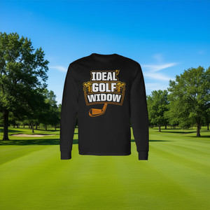 Long Sleeve Golf Widow Wife <b>Golfer</b> <b>T</b>-<b>Shirt</b> Promotional Golfing Product - Product Image 3