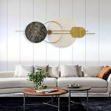 Arte de Pared Irregular Art Deco de Moda, Artesanía Metálica Dorada con Acentos Fluidos para Decoración de Paredes de Cumpleaños - Product Image 5