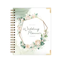 Organizador personalizado de planejamento diário, espiral impressão personalizada sem datas feliz diário bloco de notas caderno casamento planejador