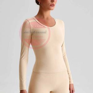 T-shirts respirants à manches longues col rond sous-vêtements ajustés - Product Image 6