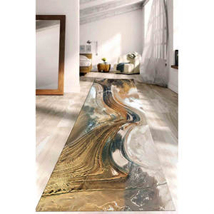 Tapis imprimé - Tapis modernes, tapis marron, tapis cadeau pour homme, tapis doux non tissé - Product Image 4