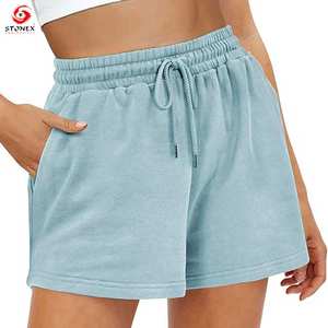 Short de survêtement en molleton taille haute multicolore pour femmes de haute qualité pour les sports d'été fourniture en gros décoration avec logo personnalisé - Product Image 3