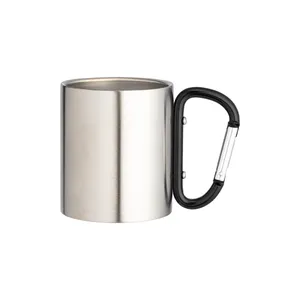 Mug en acier personnalisé de 200 ml avec mousqueton – Gadgets de boisson personnalisables - Product Image 2