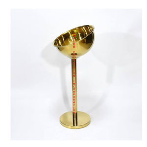 Soporte de cubo de hielo de vino de aluminio de Metal plateado hecho a mano más vendido y diseño de curva de alta calidad soporte de cubo de hielo para botella de vino - Product Image 4