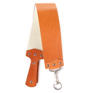 Correa de afilado de cuero PU de doble capa para rasuradora de cuchilla recta, para afilar en húmedo - Product Image 1