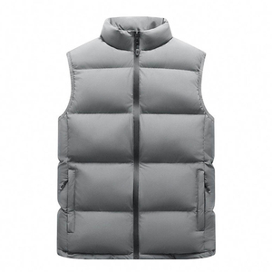 2024 nouveau Design manteau veste en gros personnalisé vers le bas gilet bouffant gilet avec Logo vers le bas bouffant demi manches hommes bouffants gilets - Product Image 6