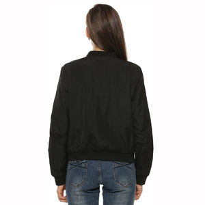 Blouson Bomber pour Femme en Coton d'Hiver Respirant à Coutures en Diamant Uni et Matelassé - Product Image 6