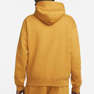 Ropa de hombre de Color amarillo sudaderas con capucha venta Regular Fit algodón polar OEM personalizado invierno sudaderas con capucha Casual bordado - Product Image 2