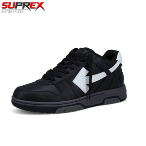 Suprex Enterprises Baskets basses imprimé léopard noir et blanc, personnalisables, vente en gros, très demandées, confortables, antidérapantes, pour la course - Product Image 6