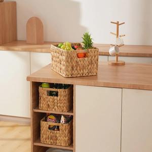 Ensemble de 3 paniers de rangement en jacinthe d'eau Panier de rangement fait à la main Vente en gros Écologique Fabriqué au Vietnam - Product Image 5