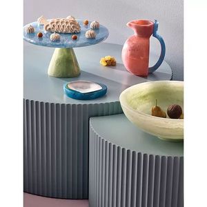 แม่พิมพ์ถาดวางเค้กเรซิ่นอีพ็อกซี่ ทรงกลม พร้อมอุปกรณ์โลหะสำหรับเสิร์ฟเค้กและของหวาน - Product Image 4