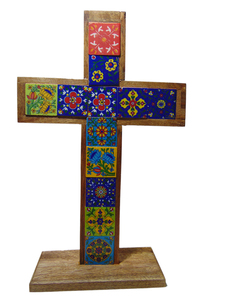 ทำจากไม้คริสเตียนทำด้วยมือตกแต่งโต๊ะทางศาสนาแนวจิตวิญญาณสัญลักษณ์ความเชื่อแบบชนบทสำหรับบ้านพื้นที่ศักดิ์สิทธิ์ของโบสถ์ - Product Image 4