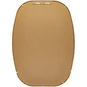 Nouveauté Miroir mural rectangulaire de luxe Miroir mural en acier inoxydable doré Chambre à coucher en acier inoxydable doré - Product Image 2